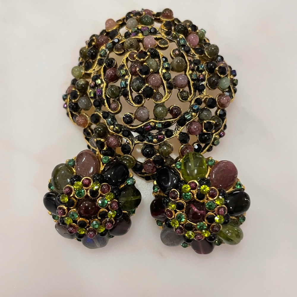 Brooch and earring set